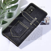 For Honor Play 5T Youth Denim Horizontal Flip Leather Case with Holder & Card Slot & Wallet(Black) Eurekaonline