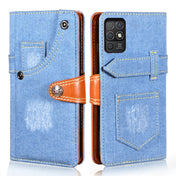 For Honor Play 5T Youth Denim Horizontal Flip Leather Case with Holder & Card Slot & Wallet(Light Blue) Eurekaonline