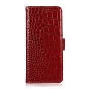 For Honor X8 5G Crocodile Top Layer Cowhide Leather Phone Case(Red) Eurekaonline