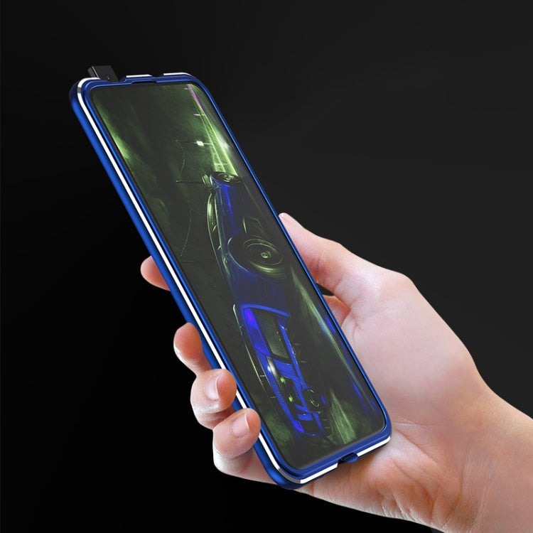 For Huawei Honor X10 Aluminum Alloy Shockproof Protective Bumper Frame(Black Blue) Eurekaonline