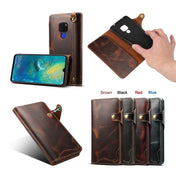 For Huawei Mate 20 Denior Oil Wax Cowhide Magnetic Button Horizontal Flip Leather Case with Card Slots & Wallet(Brown) Eurekaonline