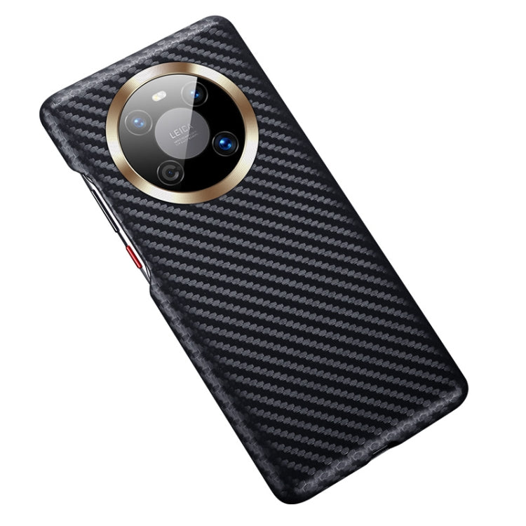 For Huawei Mate 40 Carbon Fiber Leather Texture Kevlar Anti-fall Phone Protective Case(Black) Eurekaonline