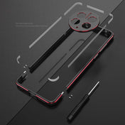 For Huawei Mate 50 Pro LK Aurora Metal Phone Frame with Lens Cover(Black Red) Eurekaonline
