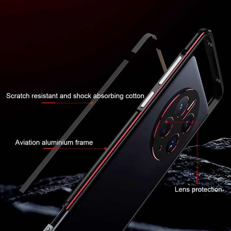 For Huawei Mate 50 Pro LK Aurora Metal Phone Frame with Lens Cover(Dark Silver) Eurekaonline