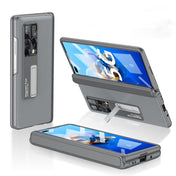 For Huawei Mate X2 GKK Magnetic PC + Leather Phone Flip Case with Holder(Grey) Eurekaonline
