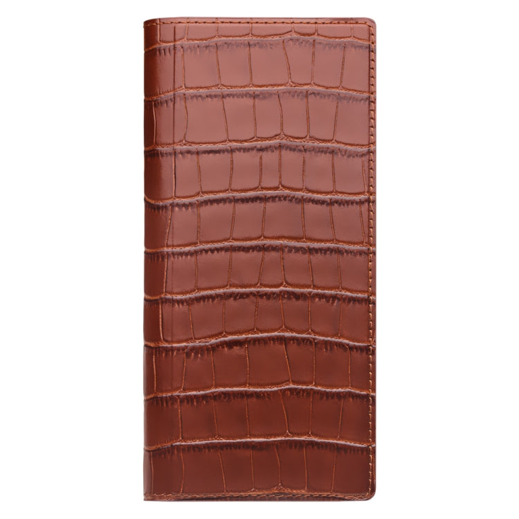For Huawei Mate XS 2 QIALINO Crocodile Pattern Genuine Leather Phone Case(Brown) Eurekaonline