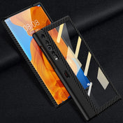 For Huawei Mate Xs GKK Foldable Protective Leather Case + Screen Protector with Holder(Carbon Fiber) Eurekaonline