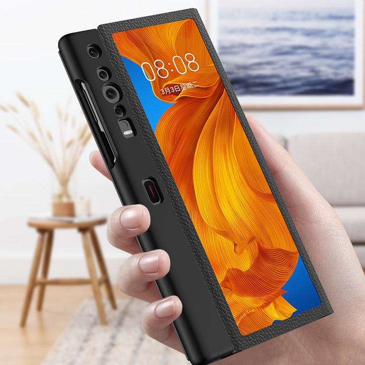For Huawei Mate Xs GKK Magnetic Shockproof Protective Leather Phone Case(Black Horizontal Line) Eurekaonline