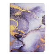 For Huawei MatePad T10s Marble Pattern Leather Tablet Case(Purple) Eurekaonline