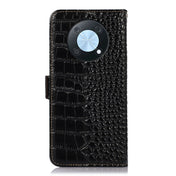 For Huawei Nova Y90/Enjoy 50 Pro Crocodile Top Layer Cowhide Leather Phone Case(Black) Eurekaonline