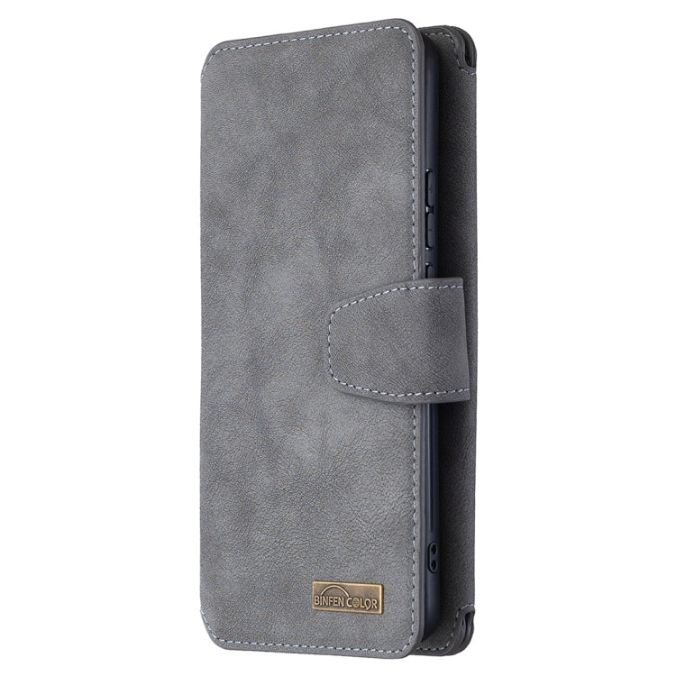 For Huawei P Smart Z Detachable Frosted Magnetic Horizontal Flip Leather Case with Card Slots & Holder & Zipper Wallet & Photo Frame(Grey) Eurekaonline