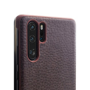 For Huawei P30 Pro QIALINO Genuine Leather Side Window View Smart Phone Case(Brown) Eurekaonline