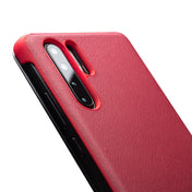 For Huawei P30 Pro QIALINO Genuine Leather Side Window View Smart Phone Case(Red) Eurekaonline