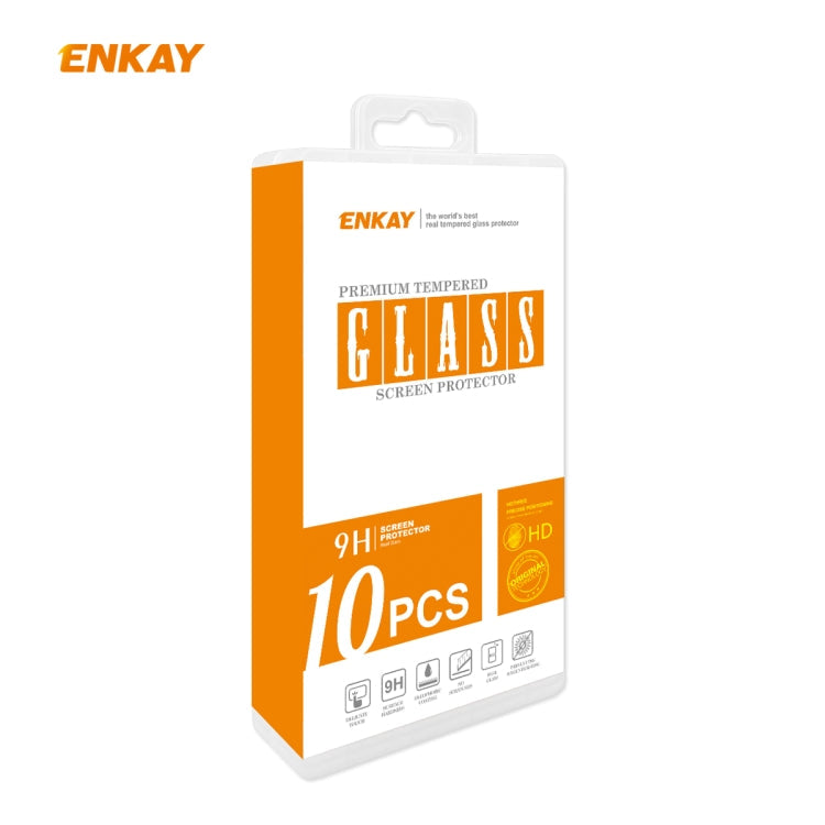 For Huawei P40 10 PCS ENKAY Hat-Prince Full Glue 0.26mm 9H 2.5D Tempered Glass Full Coverage Film Eurekaonline