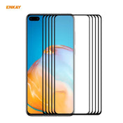 For Huawei P40 5 PCS ENKAY Hat-Prince Full Glue 0.26mm 9H 2.5D Tempered Glass Full Coverage Film Eurekaonline