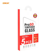 For Huawei P40 5 PCS ENKAY Hat-Prince Full Glue 0.26mm 9H 2.5D Tempered Glass Full Coverage Film Eurekaonline