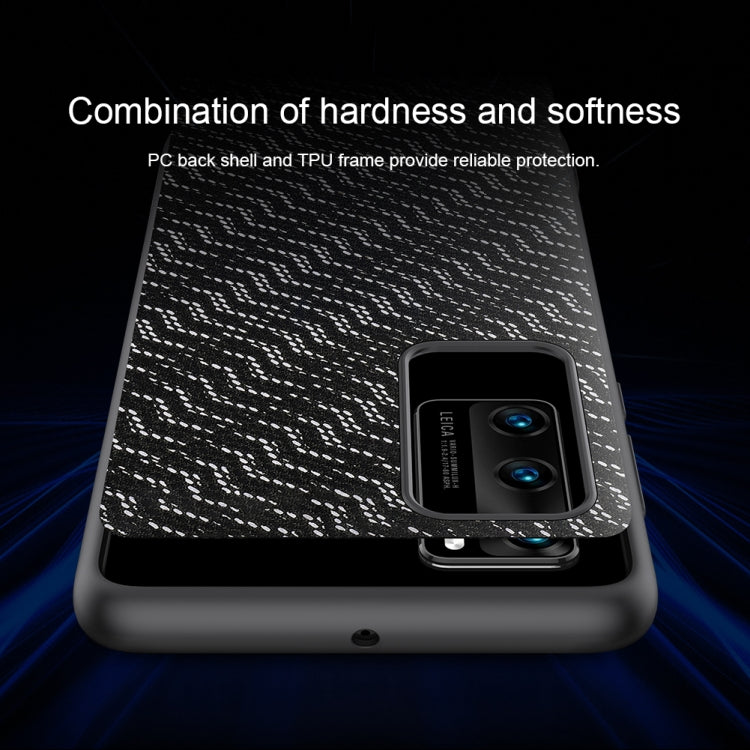 For Huawei P40 NILLKIN Glorious Series TPU + PC 3D Geometric Texture Reflective Mobile Phone Protective Case(Silver Light) Eurekaonline