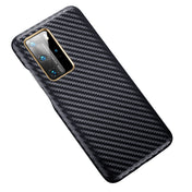 For Huawei P40 Pro Carbon Fiber Leather Texture Kevlar Anti-fall Phone Protective Case(Black) Eurekaonline