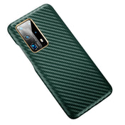 For Huawei P40 Pro+ Carbon Fiber Leather Texture Kevlar Anti-fall Phone Protective Case(Green) Eurekaonline