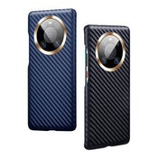 For Huawei P40 Pro+ Carbon Fiber Leather Texture Kevlar Anti-fall Phone Protective Case(Grey) Eurekaonline
