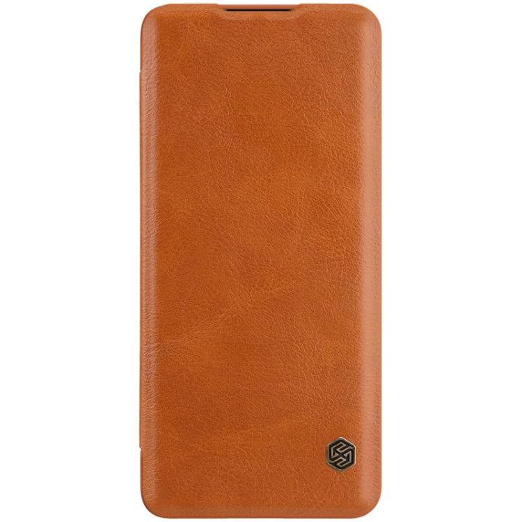 For Huawei P40 Pro Plus NILLKIN QIN Series Crazy Horse Texture Horizontal Flip Leather Case with Card Slot(Brown) Eurekaonline