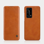 For Huawei P40 Pro Plus NILLKIN QIN Series Crazy Horse Texture Horizontal Flip Leather Case with Card Slot(Brown) Eurekaonline