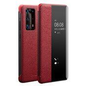 For Huawei P40 Pro QIALINO XiangNai Texture Side Window View Leather Phone Case(Red) Eurekaonline