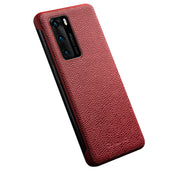 For Huawei P40 QIALINO XiangNai Texture Side Window View Leather Phone Case(Red) Eurekaonline