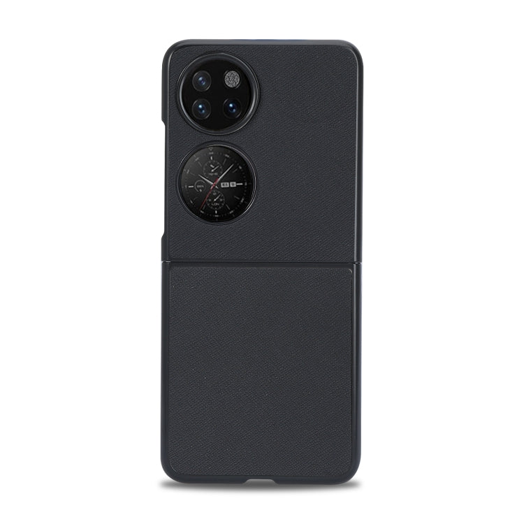 For Huawei P50 Pocket Cross Texture Phone Case(Black) Eurekaonline
