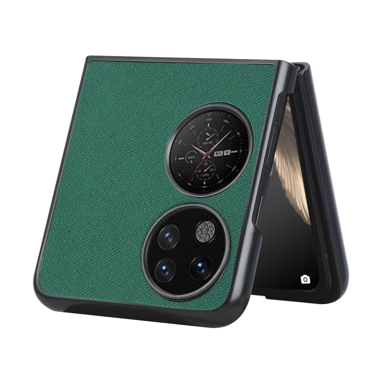 For Huawei P50 Pocket Cross Texture Phone Case(Green) Eurekaonline