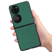 For Huawei P50 Pocket Cross Texture Phone Case(Green) Eurekaonline
