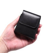 For Huawei P50 Pocket Genuine Leather Waist Hanging Phone Case(Black) Eurekaonline