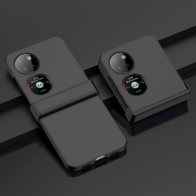 For Huawei P50 Pocket Three-piece Set Phone Case(Black) Eurekaonline