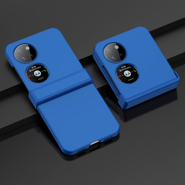 For Huawei P50 Pocket Three-piece Set Phone Case(Blue) Eurekaonline