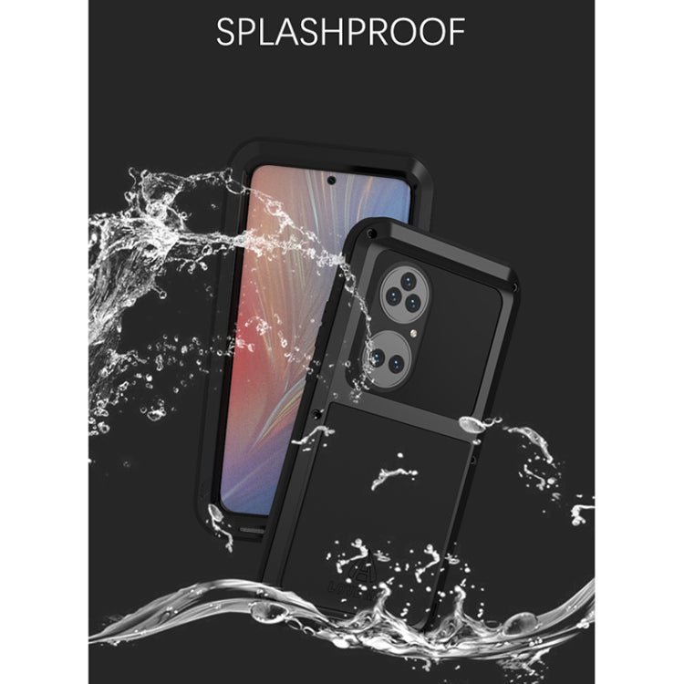 For Huawei P50 Pro LOVE MEI Metal Shockproof Waterproof Dustproof Protective Phone Case without Glass(Green) Eurekaonline