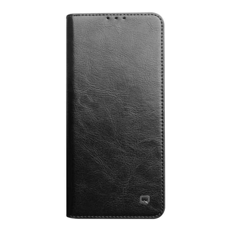 For Huawei P50 Pro QIALINO Genuine Leather Phone Case(Black) Eurekaonline