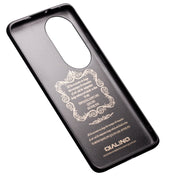 For Huawei P50 QIALINO Cowhide Texture Genuine Leather Phone Case(Black) Eurekaonline