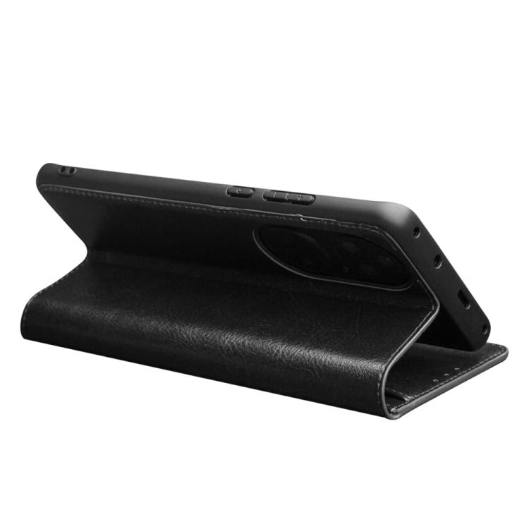 For Huawei P50 QIALINO Genuine Leather Phone Case(Black) Eurekaonline