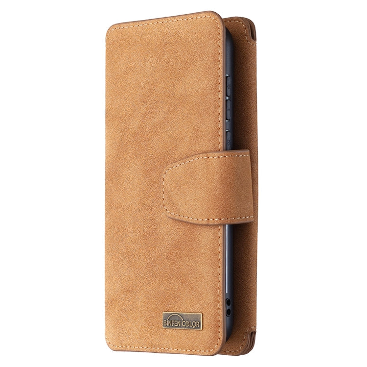 For Huawei Y5 (2019) Detachable Frosted Magnetic Horizontal Flip Leather Case with Card Slots & Holder & Zipper Wallet & Photo Frame(Brown) Eurekaonline