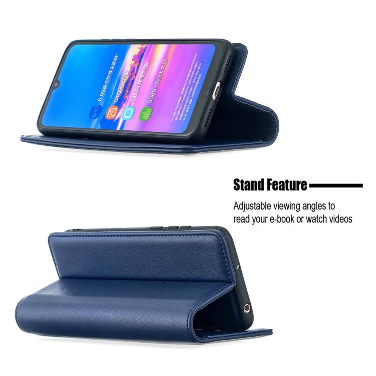 For Huawei Y6 (2019) / Honor 8A 2 in 1 Detachable Magnetic Horizontal Flip Genuine Leather Case with Holder & Card Slots & Wallet(Blue) Eurekaonline