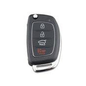 For Hyundai 4-button Folding Car Key Shell with Metal Edge Solaris ix35 ix4 Santa Eurekaonline