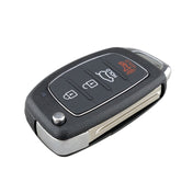 For Hyundai 4-button Folding Car Key Shell with Metal Edge Solaris ix35 ix4 Santa Eurekaonline