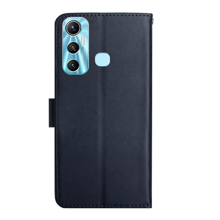 For Infinix Hot 11 Genuine Leather Fingerprint-proof Horizontal Flip Phone Case(Blue) Eurekaonline