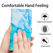 For Infinix Hot 11 Play/Hot 10 Play/Hot 9 Play Crossbody Painted Marble Pattern Leather Phone Case(Blue Green) Eurekaonline