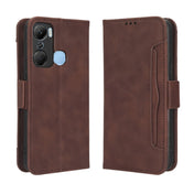 For Infinix Hot 12 Pro X668C Skin Feel Calf Texture Card Slots Leather Phone Case(Brown) Eurekaonline