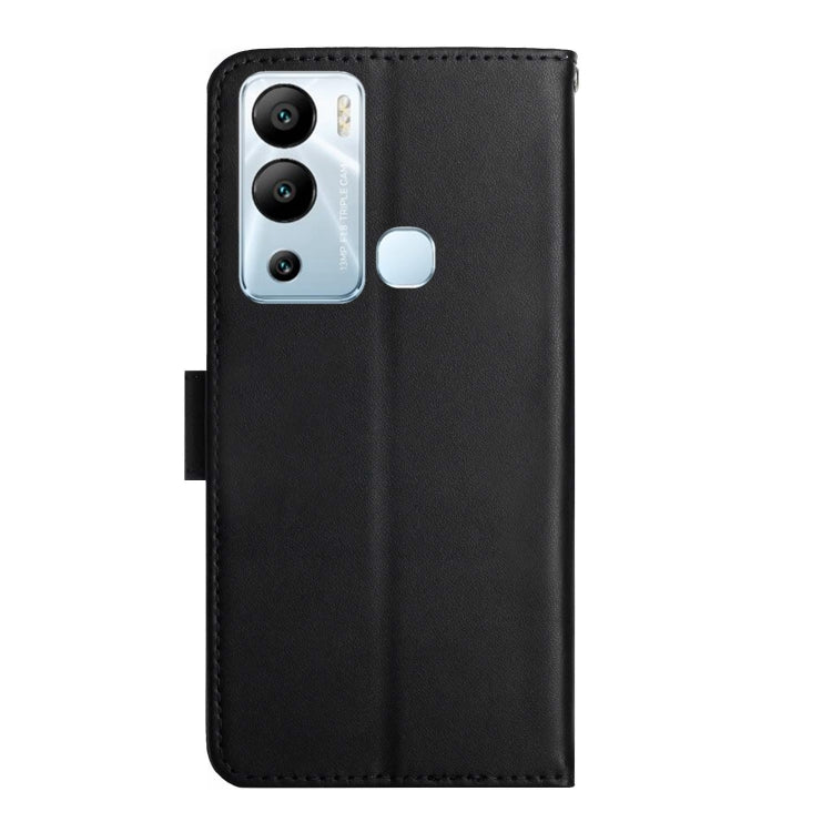 For Infinix Hot 12i Genuine Leather Fingerprint-proof Horizontal Flip Phone Case(Black) Eurekaonline