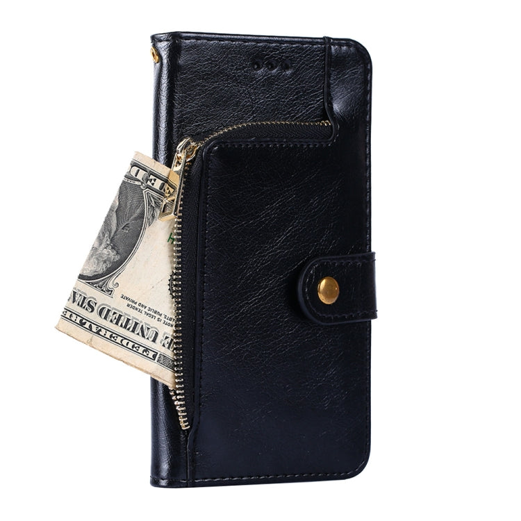 Tecon Camon 12 Zipper Bag Leather Phone Case(Black) Eurekaonline