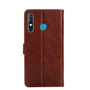 For Infinix Hot 8/Hot 8 Lite/X650/X650B/Tecon Camon 12 Zipper Bag Leather Phone Case(Brown) Eurekaonline