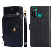 For Infinix Hot 9/Note 7 Lite/X655C Zipper Bag Leather Phone Case(Black) Eurekaonline