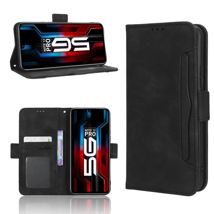  Note 12 Pro 5G Skin Feel Calf Texture Card Slots Leather Phone Case(Black) Eurekaonline